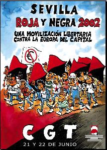 CGT poster for Seville demonstrations