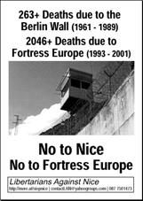 No to Fortress Europe, No to Nice