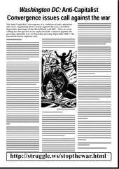 Anti capitalist war statement
