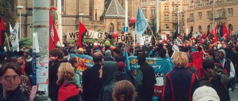 Anarchists at S26 protests Prague