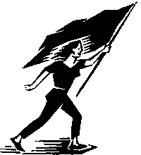 Women with Black Flag