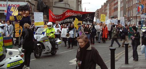 Irish anarchists on pro choice march