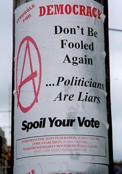 Anti election poster