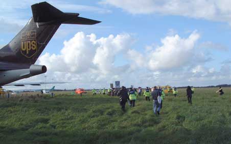 Anti-war protesters on runway at Shannon airport