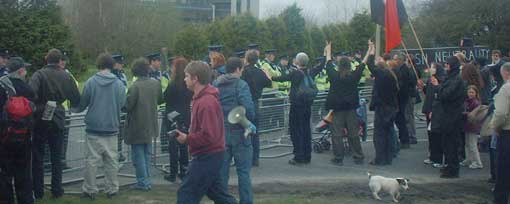 Gardai barricade at Shannon