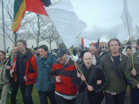 Marching to the fence