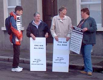 Bin tax protesters