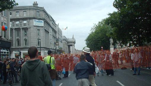 Volley ball on O'Connell st in Dublin