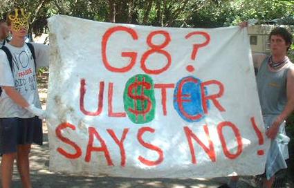 Ulster says No at the G8 protests in Genoa