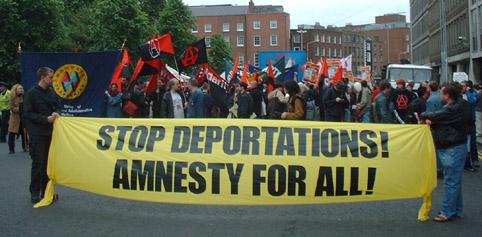 Stop deportations demo in Dublin